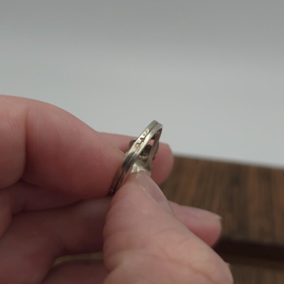 Size 6.25 Sterling Silver Carved Rose Nature Ring A986 - Picture 4 of 7